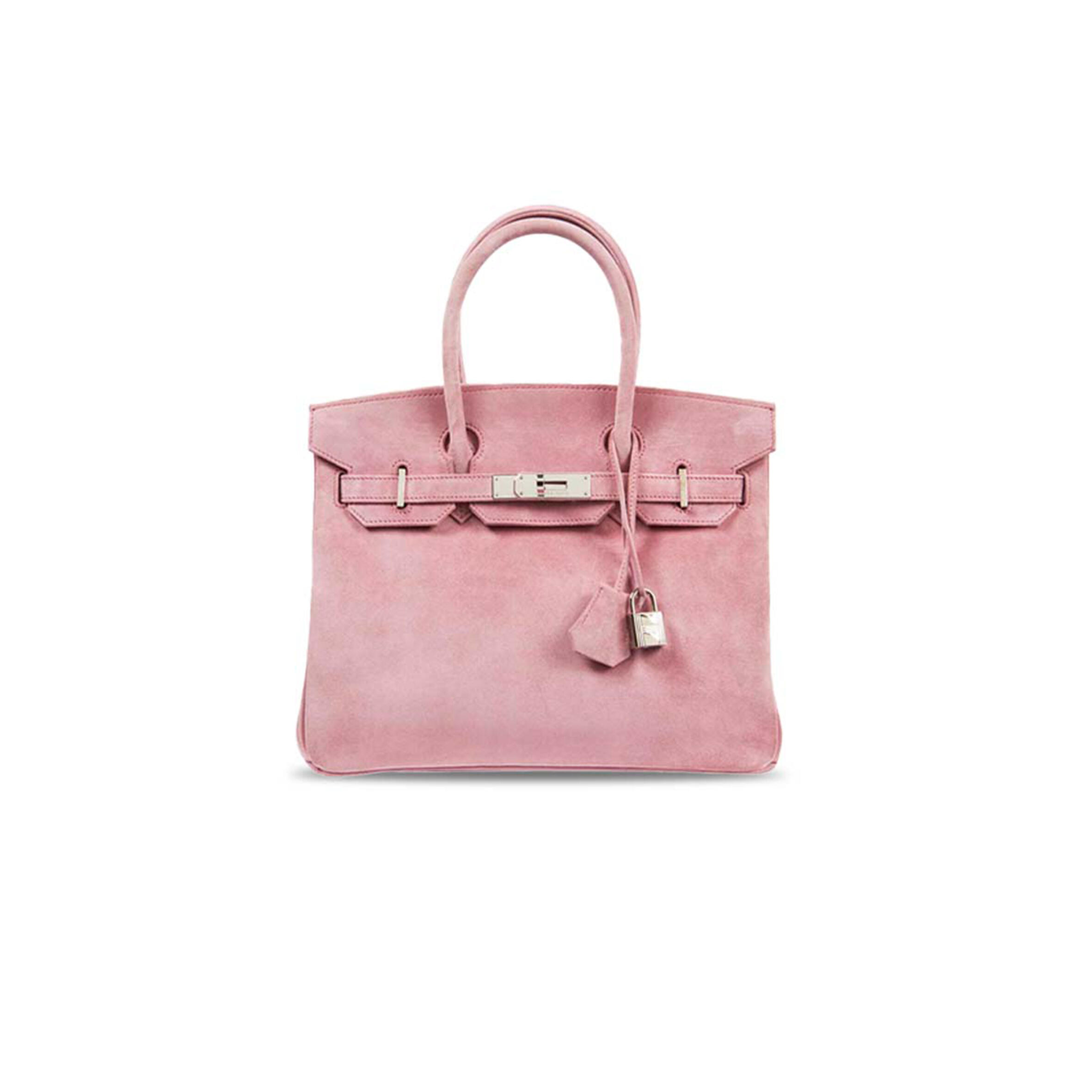 HERMES BIRKIN 30 SUEDE 1Q ROSE CONFETTI MILKSHAKE POWDER  (30*23*15cm)